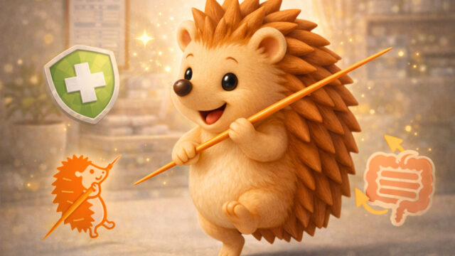 鍼を持つハリーちゃん