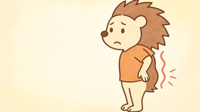 側彎症に悩むハリーちゃん