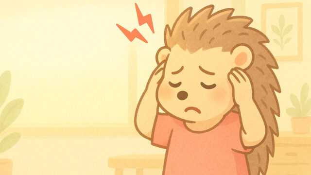 頭痛に悩むハリーちゃん