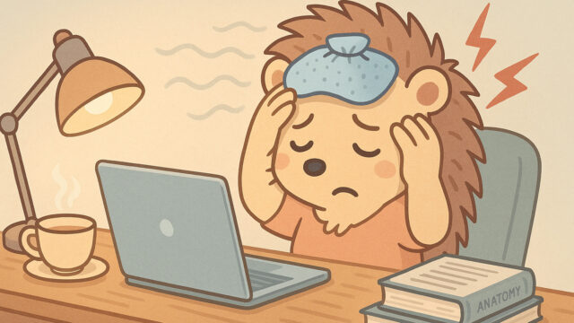 緊張性頭痛に悩むハリーちゃん