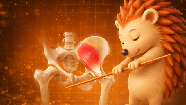 小殿筋を意識するハリーちゃん