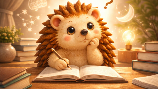 睡眠について学ぶハリーちゃん