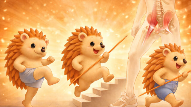 腸腰筋トレをするハリーちゃん