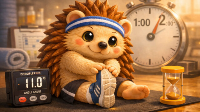 ストレッチをするハリーちゃん