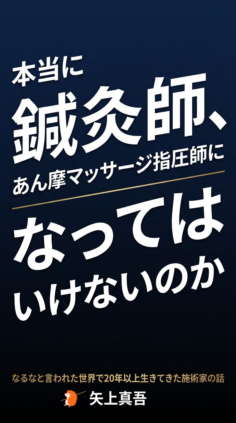 本当に鍼灸師、あん摩マッサージ指圧師になってはいけないのか 表紙