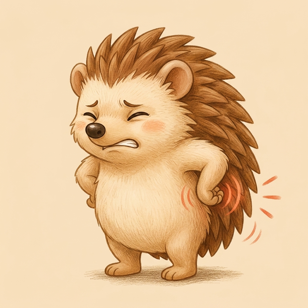 痛みで苦しむハリーちゃん